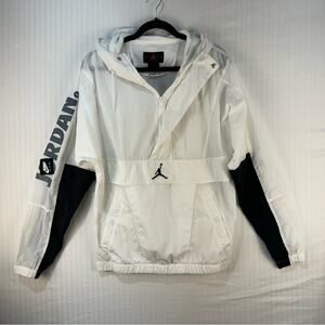 Nike Air Jordan JumpMan Pullover Windbreaker Jacket Men’s Size X-Small White